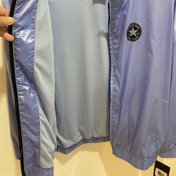 Converse Big Girls Periwinkle Full Zip Rain Jacket - XL - Picture 4 of 7